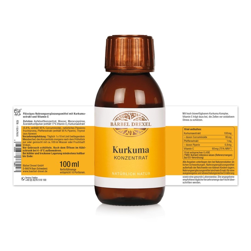 Bärbel Drexel® Turmeric (Curcuma) Concentrate Vegan (100 ml) High Dose