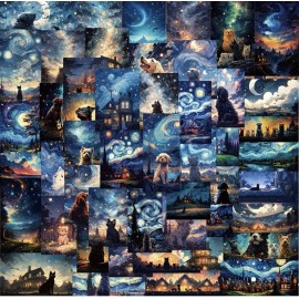 Unbranded 10pcs Gorgeous Starlit Night Sky Stickers- Scrapbooking, Journal, DIY Crafts