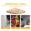 Corner Floating Wall Mounted Shelf Wood Shelves Display Round Edging
