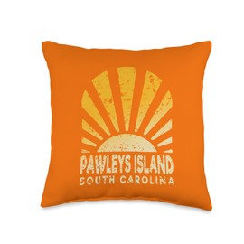 Pawleys Island SC - Sunny Pawleys Island South Carolina Throw Pillow