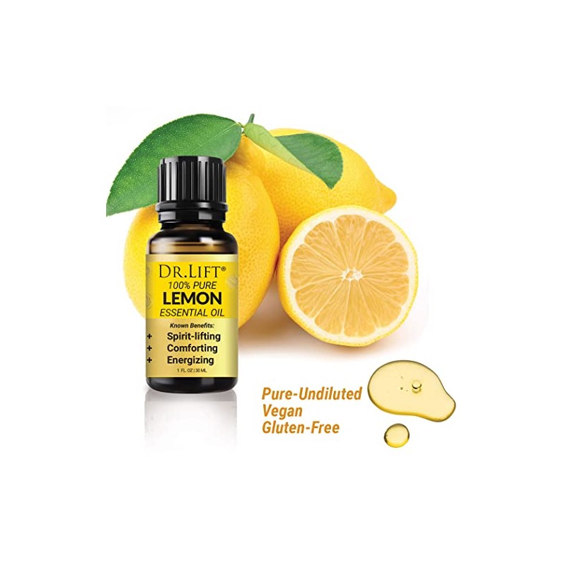 DR. LIFT Lemon Essential Oil, 1 oz - Made in
