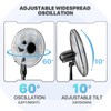 mollie Oscillating Pedestal Fan with Remote Control 12H Timer Portable