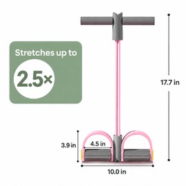 4-Tube Resistance Band for Full-Body Exercise – Pedal Pull Rope for Arms, Legs, Waist & Abdominal Training