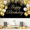 Lahviuu Gold Happy Birthday Banner 180 x 110 cm for