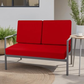 idee-home Outdoor Loveseat Cushions Set 46" x 26", Outdoor Cushions for Patio Furniture with Waterproof & Color Fastness Covers, 1PC Outdoor Seat Cushion 2PCS Couch Back Cushions for Garden Chair