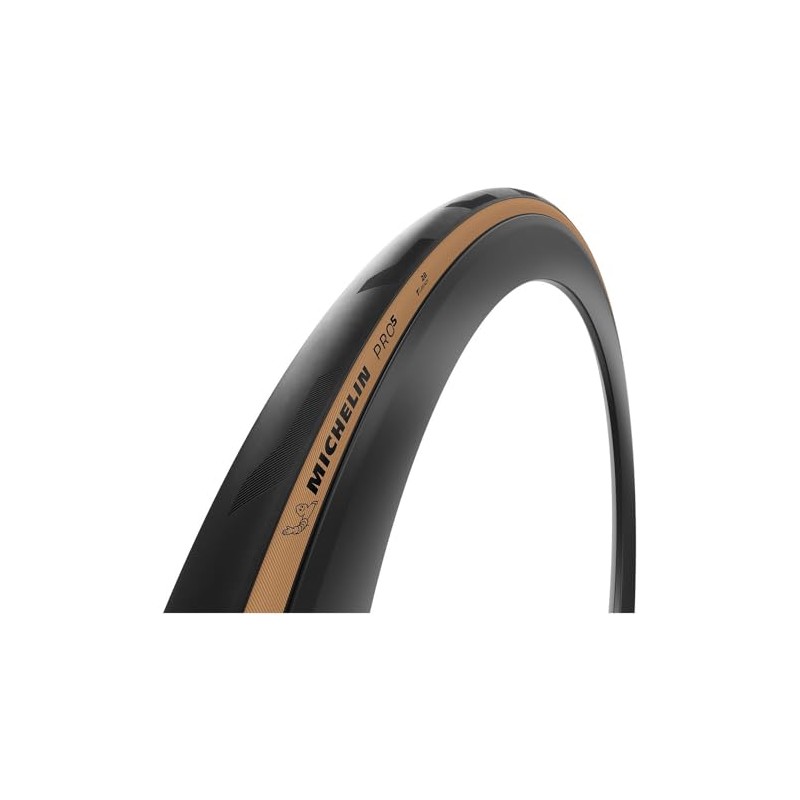 Michelin PRO5 Road Bike Tyres, 700x28C, Black/Brown, 310g