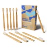 Kit 10 Cepillos Dentales De Bambú Con Cerdas Medias. B