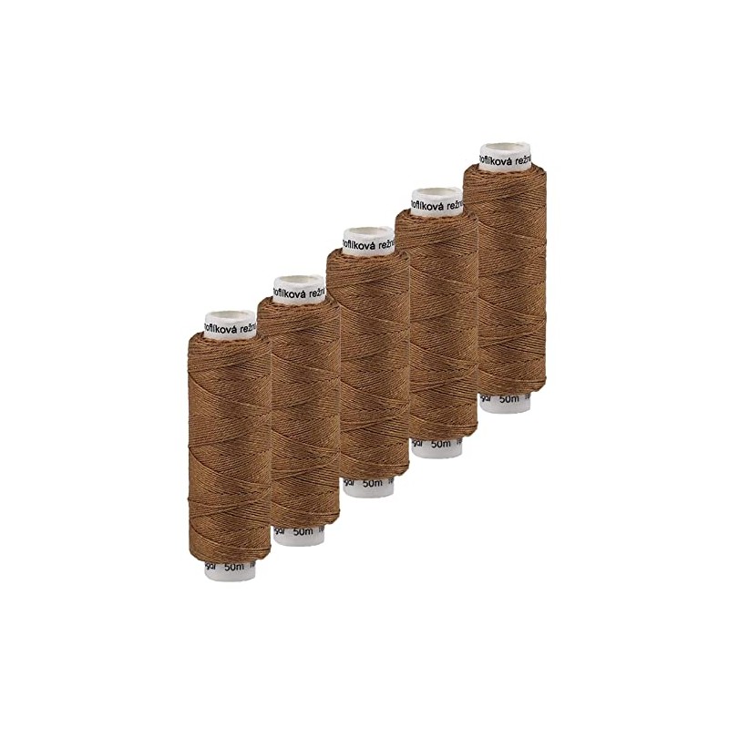 5 x 50 m Linen Thread Flax Sewing Thread Robust