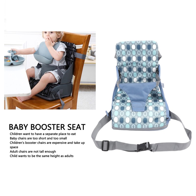 Toddler Booster Seat Portable Foldable Polyester Fibre Increasing Booster Cushion