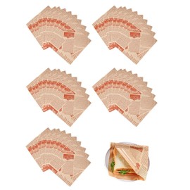 Pack of 50 Food Packaging Paper, Oil Resistant Coated Paper, Packaging Paper for Fried Food, Packaging Paper for Burgers and French Fries