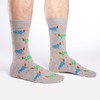 Good Luck Sock Men's Dachshund Wiener Dog Socks, Gray, Big