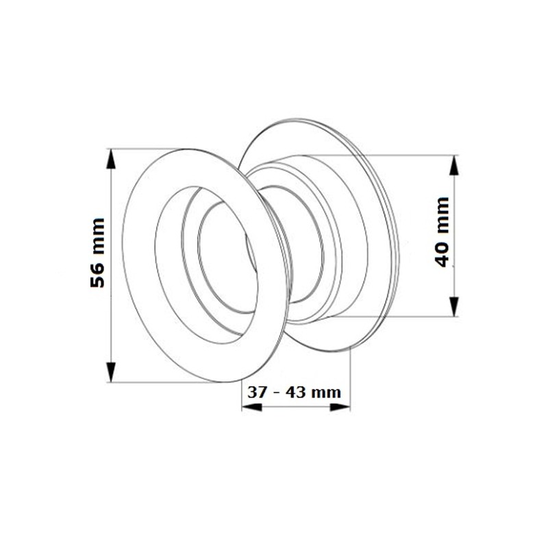 55mm White ABS Plastic Door Vent