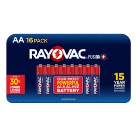 Rayovac Fusion AA Batteries (16 Pack), Double A Alkaline Batteries