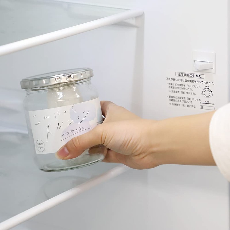 &NE NHN-165 Konjac Face Wash Sponge, Glossy Ball, Pack of