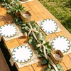 30Pcs Green Scalloped Paper Plates, Wavy Edge, 9 Inch