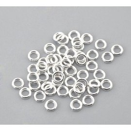 1000 x Round Silver Plated Soldered Closed 4mm Jump Rings Connector Jewelry Findings