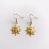 CurlanceCreations Gold Sun Face Dangle Earrings by CurlanceCreati