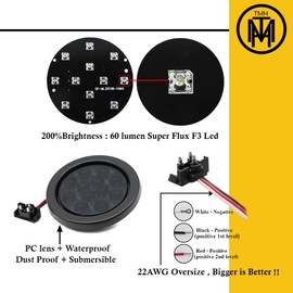 TMH 2pcs 4 Inch 12 Super Bright LED Tail Turn Signal Indicator Light Marker Smoked Lens Amber Assembly Rubber Mount Grommet for Trucks Trailers