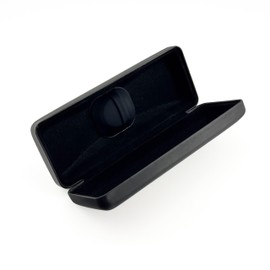 Sunglasses Case Hard Shell | Glasses Cover with Secure Air Tag (Not Included) | Scratch Resistant Classic Glass Case | Glasses Case for Women & Men | Standard Travel Sized Case – Black