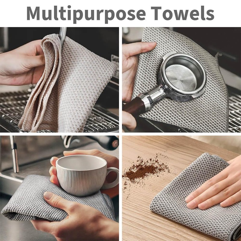 EubooTree Barista Towel 6 Pack, Extra Thick Microfiber Coffee Cleaning