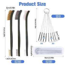 Yenblow 6 Pack Carburetor Cleaning Kit, Torch Tip Cleaner Set, Carb and Throttle Body Dirt Remove Cleaner for Chainsaw Orifices Welding Motorcycle ATV Carburetor Jet Stove Gas Nozzles Shower Heads