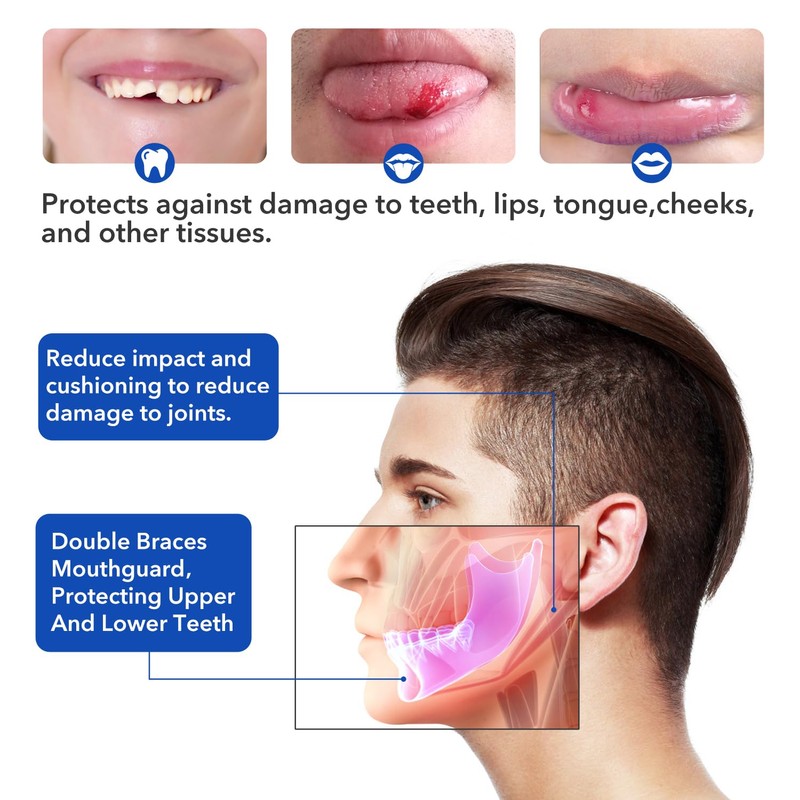 Sport Mouth Guard Double Braces Mouth Guard Upper and Lower