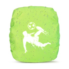 Kaempe Rain Cover School Bag, Backpack Rain Cover, Rain Cover Backpack, Reflector Backpack, Accessories Compatible with Step By Step, Ergobag, Coocazoo, Satch, Scout, Beckmann, Derdiedas (Green)