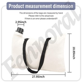 Leaf Blower Vacuum Leaf Bags 610004-01 Compatible with Black & Decker BV-003 BV1000 Fits BV1000 BV1500 BV2000 BV2100 BV2500 BV2500-AR BV2500-B2 BV2500-B2C