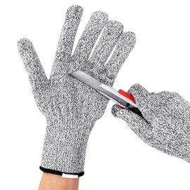 XGOPTS 1 Pair Cut Resistant Gloves For Kitchen Cutting Meat Cutting Gardening Work Food Grade Level 5 Protection Safety Gloves for Fish Fillet Processing Oyster Shucking Wood Carving