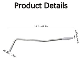 Whammy Bar 6mm Guitar Tremolo Arm Trem Bar Vibrato Arm Tremolo Stick for Strat Style Electric Guitar Tremolo System Stratocaster Silver with White Tip