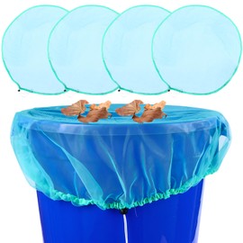 Wiseten Pack of 4 Rain Butt Net, 95 cm High-Quality Rain Butt Cover with Elastic Band Protection Against Leaves and Insects, Weatherproof Mosquito Protection Rain Butt Cover