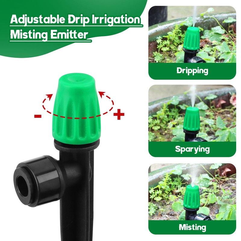 Kalolary 30pcs Irrigation Dripper 360 Degree Fan Sprayer Dripper Dripper