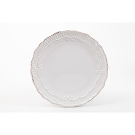 Gibson Home Home Accent Capri Stoneware Dinner Plate, 9-inch Diameter, White, 78020.01