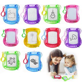 Mini Magnetic Drawing Board, 10 piezas Mini Tabla de Dibujo Con Bolígrafo, Juguetes de Iniciación para Niños, Regalos de Cumpleaños, Tablero Dibujo Borrable Recompensas Aula, Colores Aleatorios