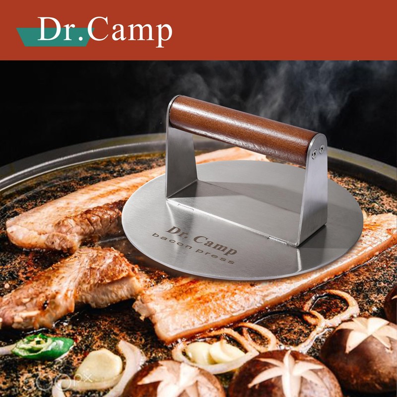 Dr.Camp 7 INCH Stainless Steel Smash,Burger Press,Burger Smasher,Hamburger Press,Patty Smasher,