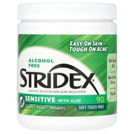Stridex Almohadillas Stri-dex Daily Care Sensitive con Aloe, 90 Unidades                                                                              
