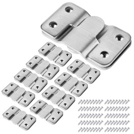 Dairzitv 54*30 mm Flush Mount Bracket, Interlocking Photo Frame Hook, Heavy Duty Picture Hanger Z Clip Bracket for Large Picture Display Art Gallery Wall Mount Hardware 20 PCS