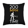 200 MPH Time Autumn Leaf Blower Throw Pillow