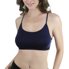ToBeInStyle - Brasier Deportivo para Mujer, Active Ladder Cutout Back - Navy, Talla única