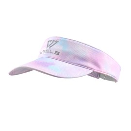 WRELS - Sombrero de visera para correr para mujeres y hombres, ligero y plegable con banda para el sudor, Rosado, Large-X-Large