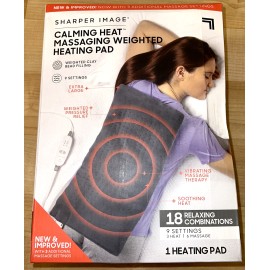 Sharper Image Massaging Heating Pad sharper image 18 Combinations Calming Heat 4lb Weighted