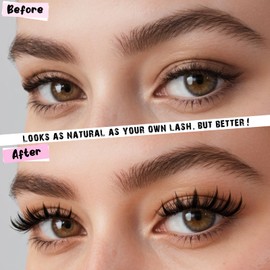 QUNETY Lash Clusters DIY Lash Extension Kit Wispy Eyelash Clusters Individual Eyelashes Cluster Natural Eye Lash Clusters Kits Fairy Mink Lash Clusters (Fairy DIY Lashes Kit)