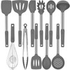 Silicone Kitchen Cooking Utensils Set with Stainless Steel Handle, Spatula