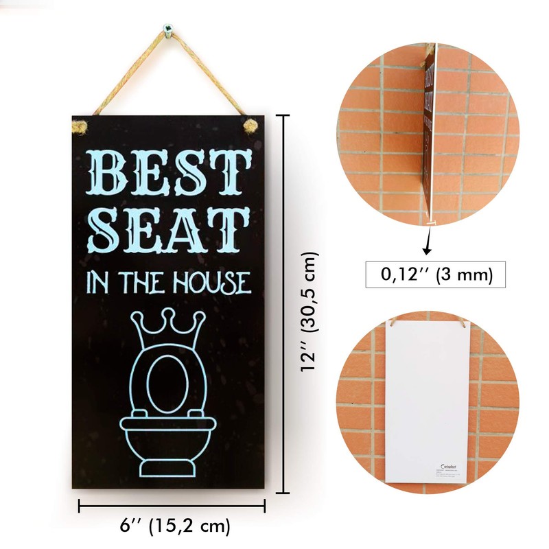 CARISPIBET Best Seat in the House - Home decoration sign