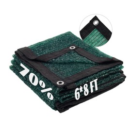 LOVE STORY 6x8FT 70% Green Shade Cloth Sun Shade Net with Grommets Sunblock Net Mesh Tarp for Garden,Plants Cover,Greenhouse and Patio