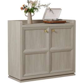 SICOTAS Buffet Cabinet with Storage Sideboard Accent Storage Cabinet with Doors & Shelves Modern Buffet Table with Golden Handle Credenza Side Board for Living Room Kitchen Dining Room Entryway Office