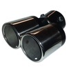 TWIN DUAL EXHAUST TRIM CURVED MUFFLER PIPE TIPS CHROME TAIL