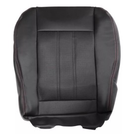 Unbranded Fits 2008-2020 Dodge Grand Caravan Driver Bottom Leather Seat Cover Red Seam US