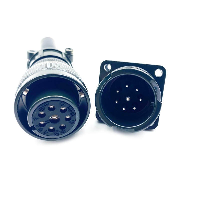 1 Set MS3106A18-8S MS3102A18-8P Industrial Circular Connector, MIL-DTL-5015 Series Threaded