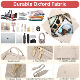 Wogarl Weekender Bags for Women Large Overnight Bag Weekend Travel Duffel Bag Carry on Shoulder with Shoe Compartment Canvas Toiletry Bag for Travel Business Gym1